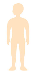 人間の立ち姿のシルエットイラスト