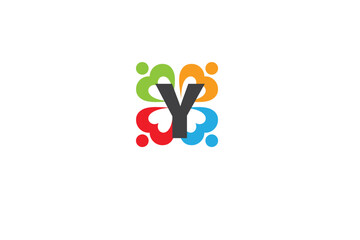 Y logo family vector 