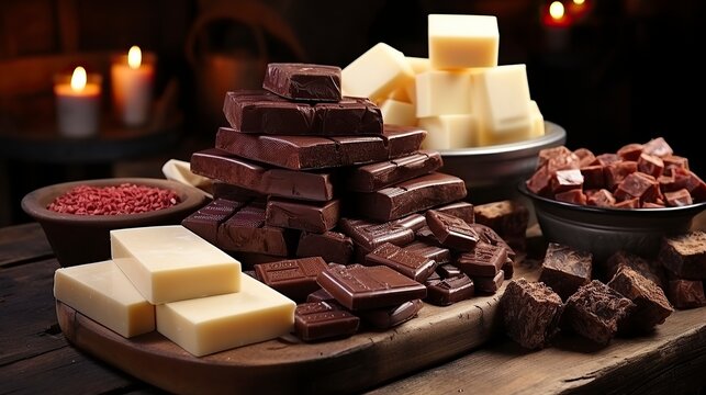 A chocolate day recipe   matte background ,Chocolate day, Valentines Day, Valentines week 
