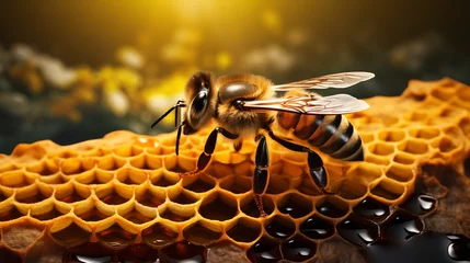 Foto op Aluminium honey bee on a flower © Tofan