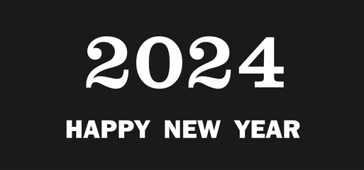 Naklejka na ściany i meble 2024 Happy New Year
