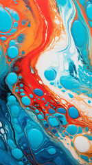 abstract fluid art with intricate patterns and vibrant colors background created with Generative Ai