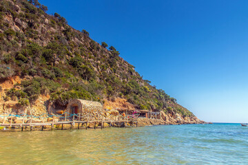 Beachfront Huts at Cap Serrat Beach, Bizerte, Tunisia