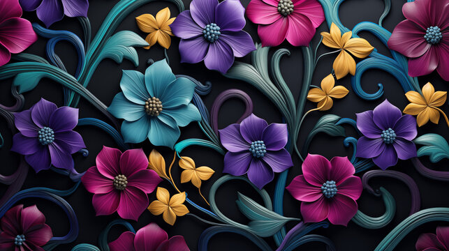 FLORAL BACKGROUND &ndash; Generative AI
