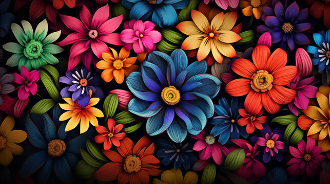 FLORAL BACKGROUND &ndash; Generative AI