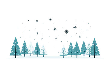 winter landscape with trees