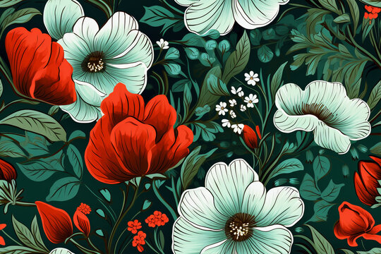 FLORAL BACKGROUND &ndash; Generative AI
