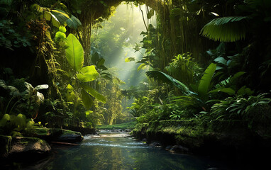  fundo fresco da selva exótica