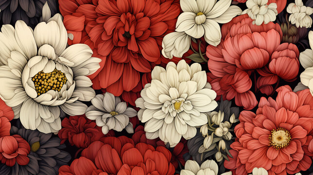 FLORAL BACKGROUND &ndash; Generative AI
