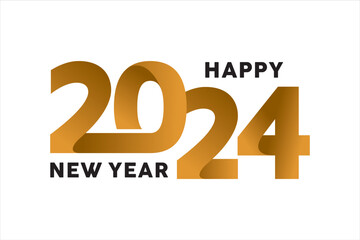 2024 Happy New Year Number Design Template