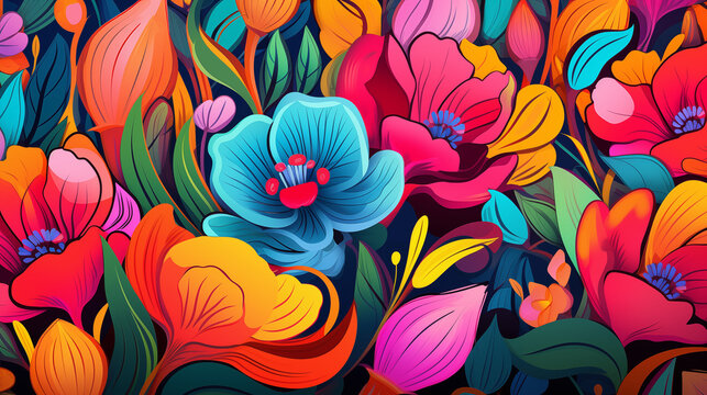 FLORAL BACKGROUND &ndash; Generative AI