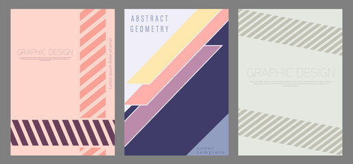 A set of abstract geometric shapes. Template for postcards, posters, covers, interior and creative design