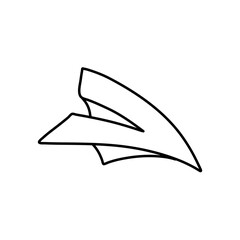 paper airplanes. Thin line vector illustration