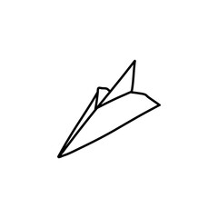 paper airplanes. Thin line vector illustration