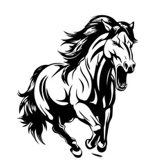 Furious Angry Horse Vector Illustration
