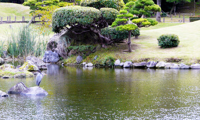 Fototapeta na wymiar Suizenji Jojuen Garden, Kumamoto, Honshu Island, Japan