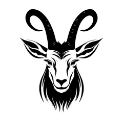 Majestic Antelope Head Vector Illustration