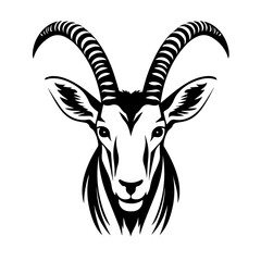 Majestic Antelope Head Vector Illustration