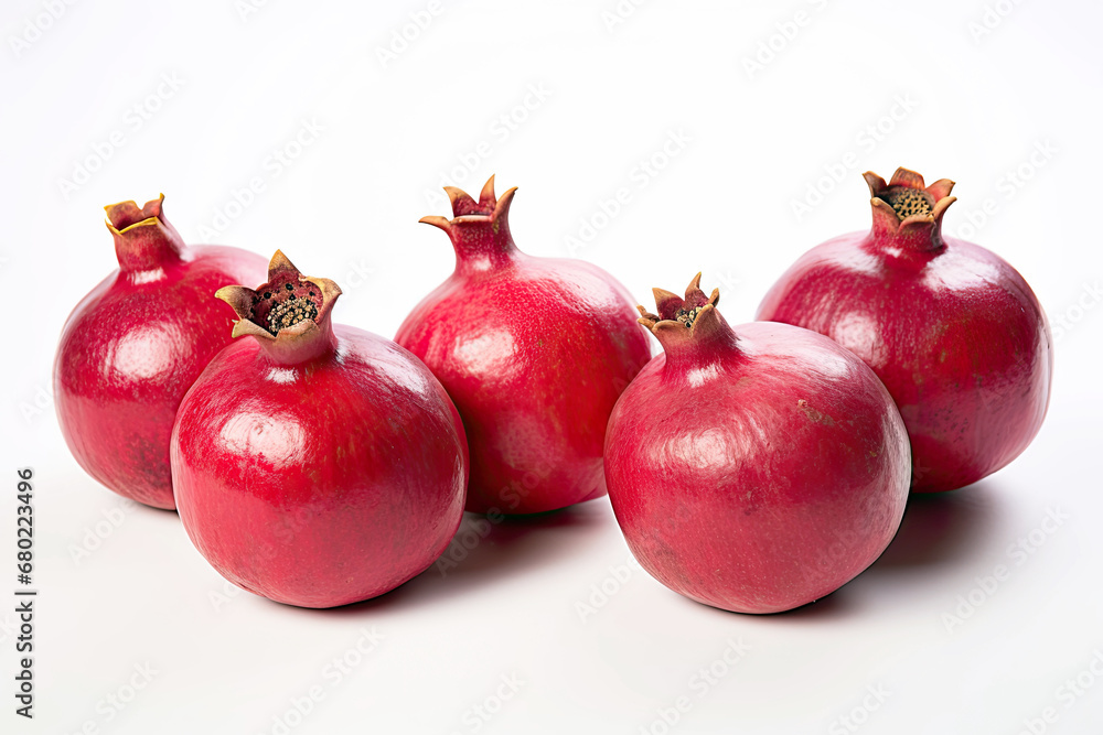 Poster Pomegranate isolated on white background