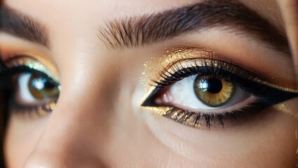 Obraz premium close up of eye with makeup