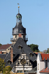 Town hall tower in old town of Altenburg, Thuringia, Germany