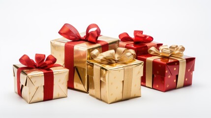 Obraz premium Christmas gifts , white background