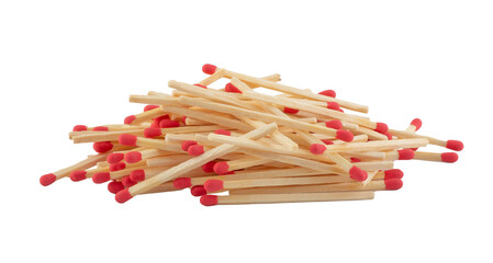 Matches isolated on white background with light shadow