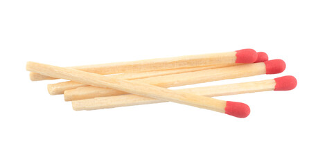 Matches isolated on white background with light shadow