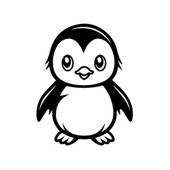 Cute Baby Penguin Vector Illustration