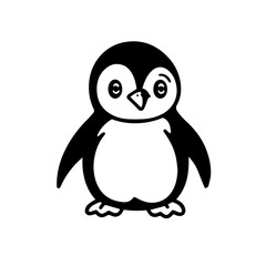 Cute Baby Penguin Vector Illustration