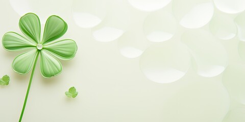 Whimsical Clover Delight - Pastel Green Serenity - Adorable Leaf Against a Soft Background with Room for Creativity