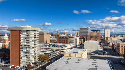 spokane downtown view aerial main street