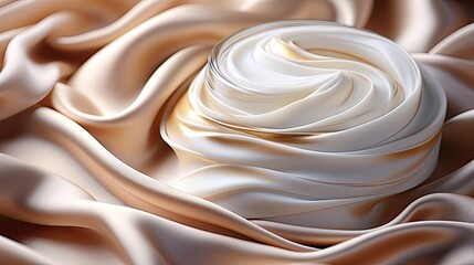 Cosmetic cream with a silky appearance. Generative AI - obrazy, fototapety, plakaty