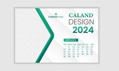 2024 desk calendar design with Monthly printable calendars template for business agency