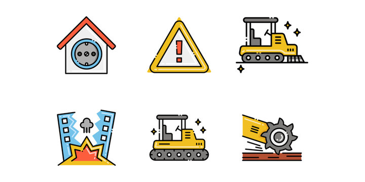 construction work tools logo design vector