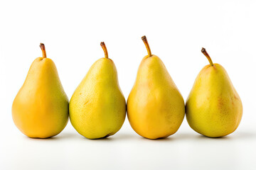 Pears on a white background
