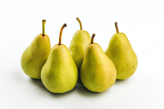 Pears on a white background