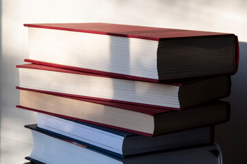 stack of books isolated