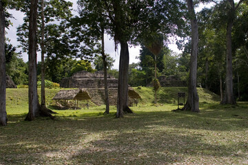 Guatemala Ruins of Tikal on a cloudy summer day