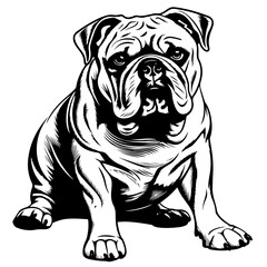 Adorable Bulldog Vector Illustration