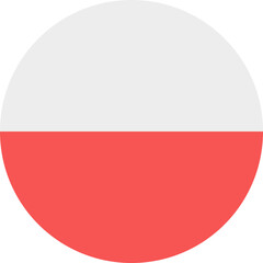 Poland flag Icon. - obrazy, fototapety, plakaty