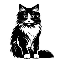 Graceful Cat Vector Illustration