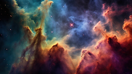 Obraz premium A Nebula in a Mesmerizing Display of Light and Color