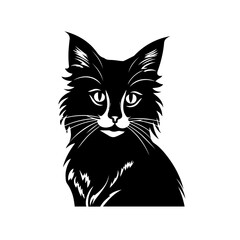 Graceful Cat Vector Illustration