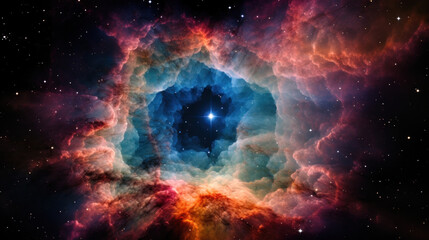 Obraz na płótnie Canvas A Nebula Revealing the Universe's Hidden Splendor