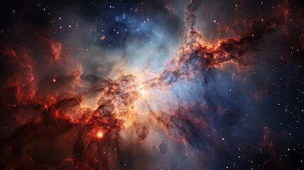 A Celestial Nebula Where Stars are Born Amidst Cosmic Dust - obrazy, fototapety, plakaty