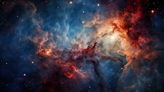 A Breathtaking Celestial Nebula in a Tapestry of Colors