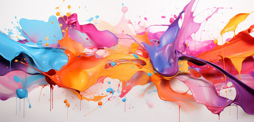 watercolor paint splashes