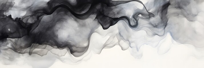 black and white luxury marble alcohol ink texture background. © Sagar