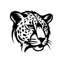 Majestic Cheetah Head Vector Illustration